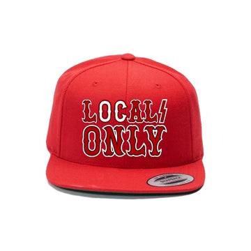 LOCALS ONLY HAT RED